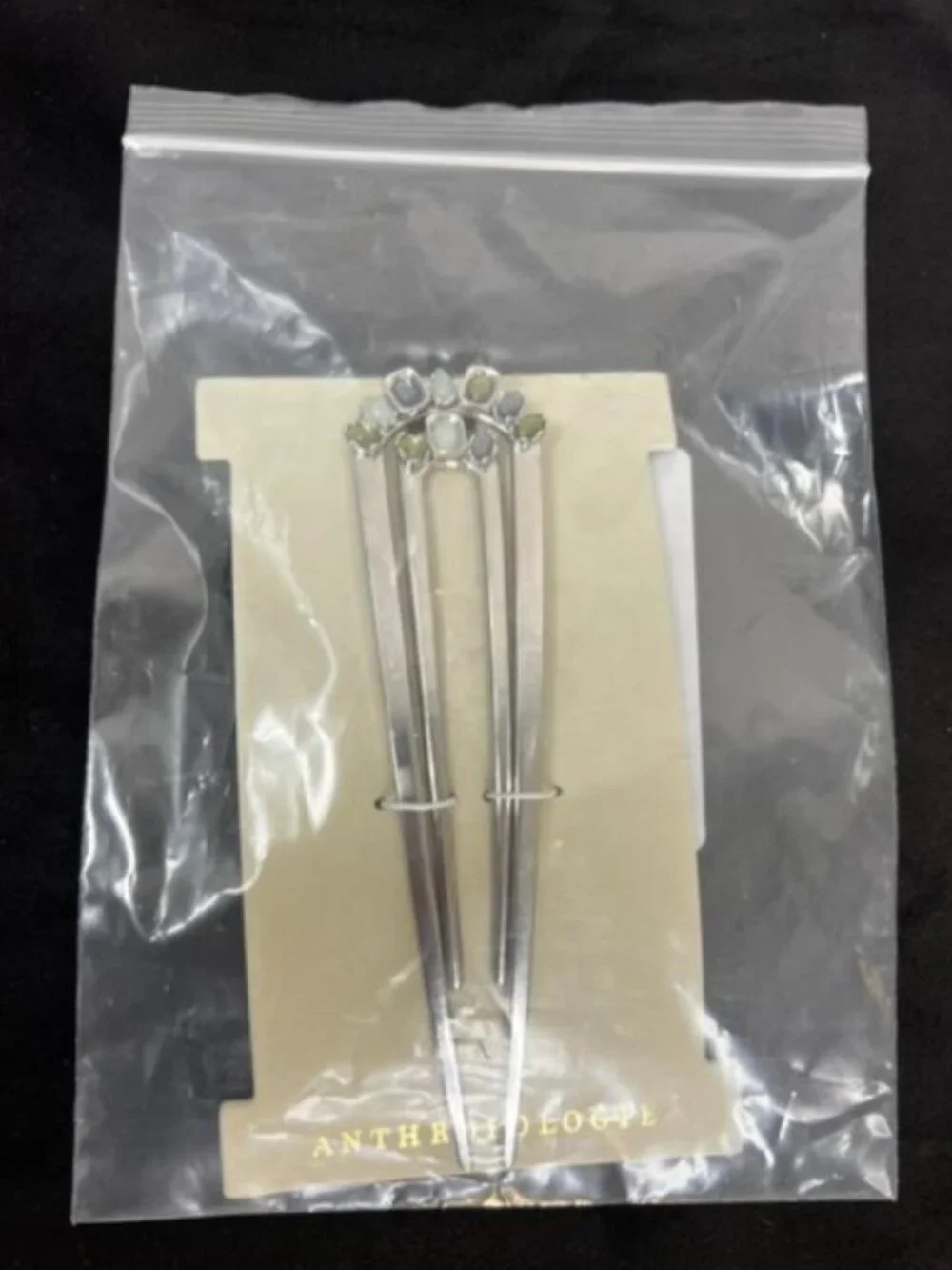 By Anthropologie Bejeweled French Hair Pins, Set of 2 - NWT